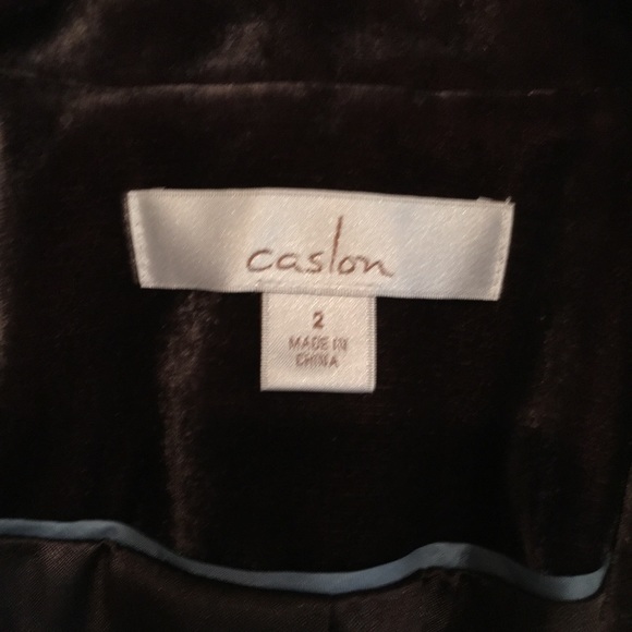 Caslon chocolate brown cropped blazer - Picture 4 of 4